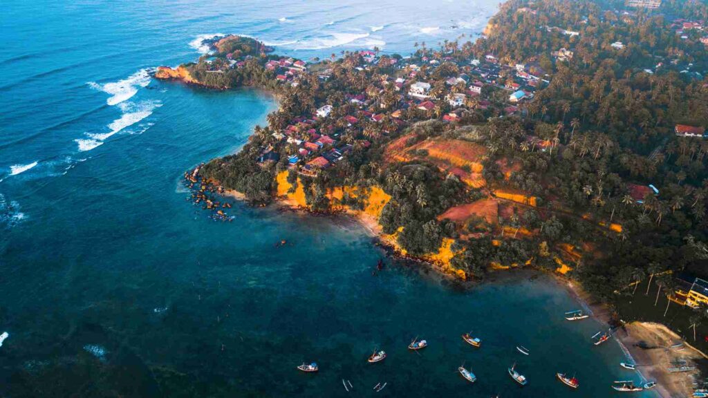 Sri Lankan Beautiful Beach Bird eye view