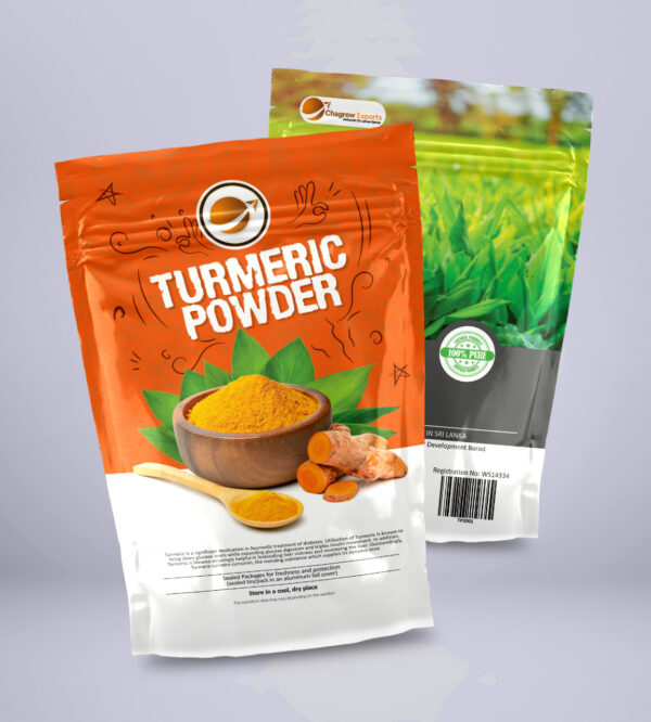 Ceylon Turmeric Powder Packaging Chagrow Exports