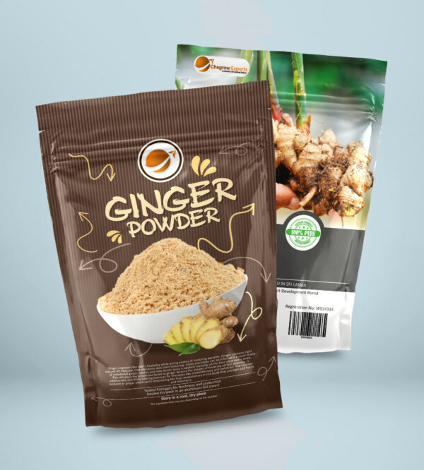 Ceylon Ginger Powder Packaging Chagrow Exports